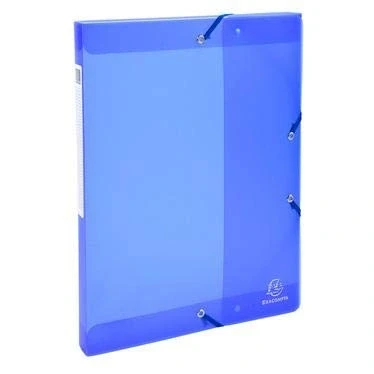 Abbildung von 4 x Exacompta Sammelbox Chromaline A4 25mm PP blau