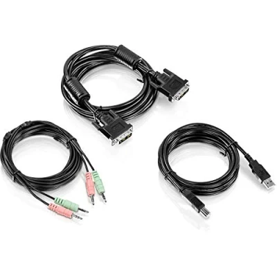Abbildung von Trendnet TK CD10, 3 m, USB, DVI I, Schwarz, 500 g