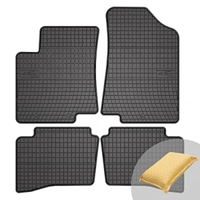 Abbildung von FROGUM EL Toro Gummimatten Ganzjähriges Set von Autofussmatte Auto Fußmatten für Kia Rio III 2011 2017 Beständiges Gummi Material 1,5cm Schutzkante