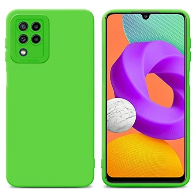 Abbildung von Cadorabo Hülle kompatibel mit Samsung Galaxy M22 M32 4G Schutzhülle TPU Silikon Case Liquid Design Kameraschutz Slim Kratzfest Gummi Rundumschutz für in Grün