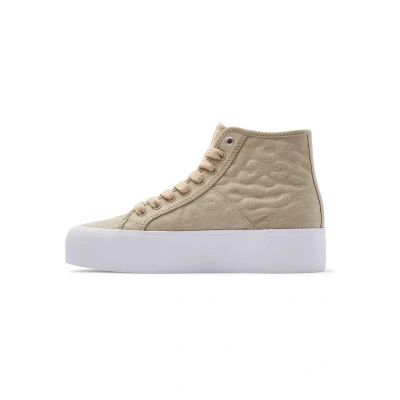 Abbildung von DC Shoes Manualhi BTM Sneaker high, Damen, Größe: 38.5, Est espresso taupe Lederimitat/textil