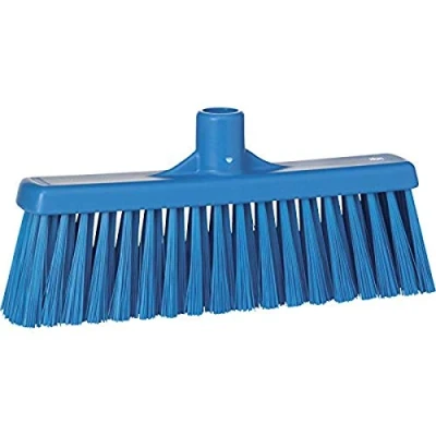 Abbildung von Vikan 31663 Medium Sweep Floor Broom Head, Polypropylene Block, 12 1/4&quot; Polyester Bristle, Blue