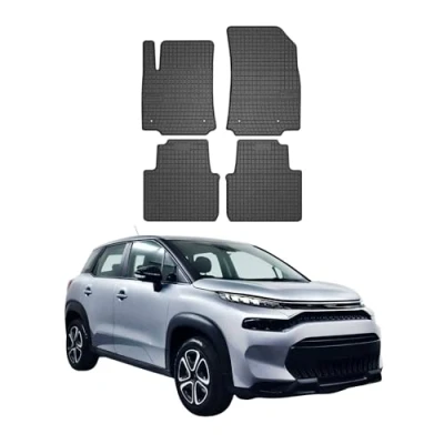 Abbildung von OMAC Gummi Fußmatten kompatibel mit Citroen C3 Aircross 2018 2024 Automatten Schwarz 4X