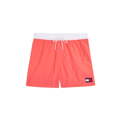 Abbildung von Tommy Hilfiger Heritage Medium Drawstring Badeshorts, Herren, Größe: XL, Pink poppy