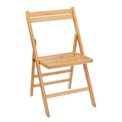 Abbildung von Spetebo Klappstuhl Bambus natur 78 x 44 cm (Stück, 1 St), Küchen Stuhl klappbar aus FSC Holz