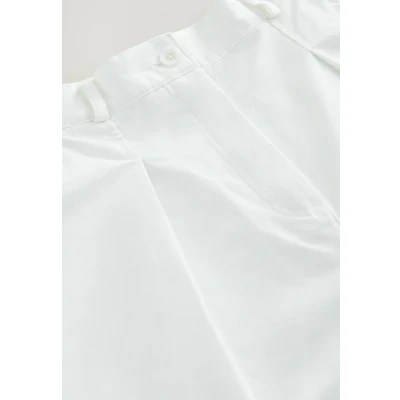Abbildung von Next Elaticated Waist Barrel LEG Stoffhose, Damen, Größe: 42xS, White