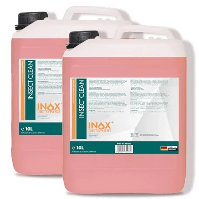 Abbildung von INOX Hocheffektiver Insektenreiniger Auto 2x10L KFZ Insektenentferner sehr Lack schonend Insektenlöser für Lack, Glas, Kunststoff &amp; Chrom geeignet