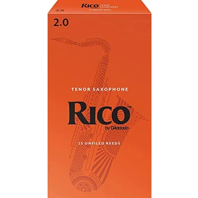 Abbildung von D&#039;Addario Woodwinds Rico Tenorsaxophonblätter Tenor Saxophon Blätter Stärke 2.0, 25 Packung