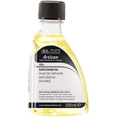 Abbildung von Winsor &amp; Newton 3039726 Artisan Safloröl für wassermischbare Ölfarben, langsam trocknend, vergilbungsarm, verbessert den Farbfluss, Glanz Transparenz von Ölfarben 250ml Flasche