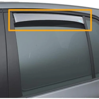 Abbildung von Hintere Windabweiser (1 Set) für die Fahrer und Beifahrerseite CLK004M2126K passend Toyota Yaris IV HYBRID FLH, TYP XPA1F (XP21), 5 Door, 2020 KLARES Material