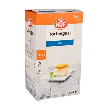 Abbildung von RUF Bio Gelatine gemahlen, extra Gold Qualität, vom Schwein aus kontrolliert biologischen Anbau, 1 Beutel entspricht 6 Blatt Gelatine, glutenfrei, 3x9g