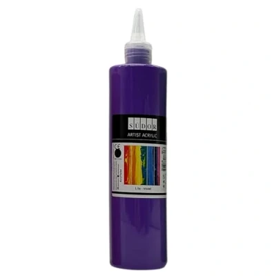 Abbildung von SÜDOR Acrylfarbe 500 ml Geeignet für Acryl Pouring. Hochpigmentierte, deckende Künstler Malfarbe zum Bemalen auf Holz, Leinwand, Stein, Papier, Stoff &amp; Metall. Vegan (Violett)