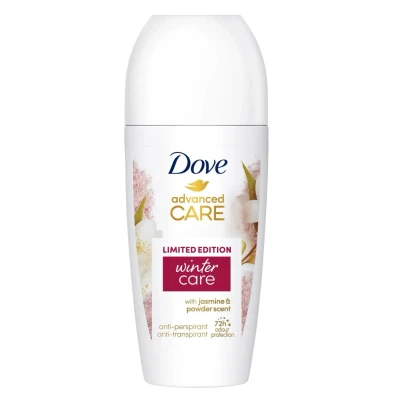 Abbildung von 6x Dove Advanced Care Anti Transpirant Deo Roll On Winter Limited Edition Jasmin und Puderduft Deodorant mit Skin Hydration Technology 50ml