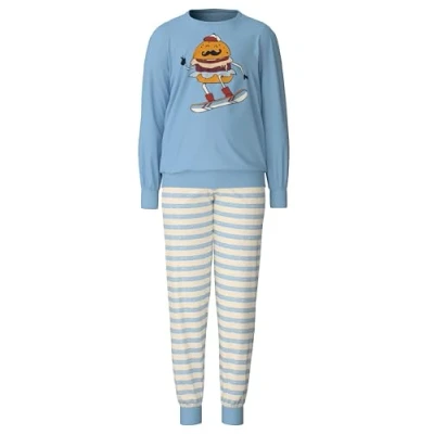 Abbildung von CALIDA Kids Bündchen Pyjama Kinder, aus 100% Bio Baumwolle, mit weichen Rippbündchen an den Abschlüssen