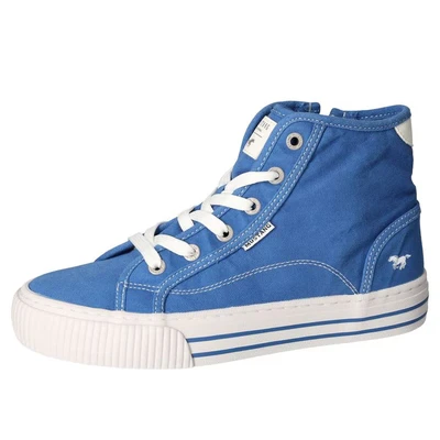Abbildung von Mustang Shoes Schnürboots &quot;High Top Sneaker, Freizeitschuh,&quot;, Plateau, High Freizeitschuh mit Innenreißverschluss