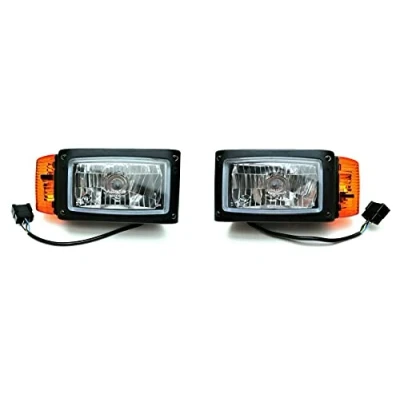 Abbildung von MelTruck® 2x H4 Scheinwerfer mit Blinker 24V für Radlader Baumaschinen Bagger Schlepper JCB Merlo