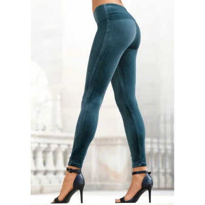 Abbildung von Lascana Leggings Hosen, Damen, Größe: 32/34, Petrol