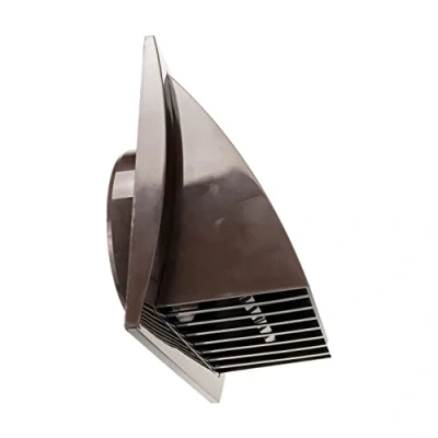 Abbildung von 15 cm Ablufthaube mit Regenschutz, Braun, für Innen und Außenbereich, HVAC Abluftkanal, 190 x mm, Auspuffklappe (Ø150 Braun)