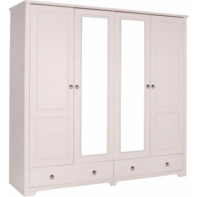 Abbildung von Home affaire Kleiderschrank &quot;Hugo&quot;, aus massiver Kiefer im Landhausstil, mit Spiegel