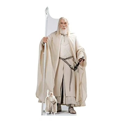Abbildung von Star Cutouts Pappaufsteller Gandalf der Weiße Herr Ringe in Lebensgröße mit Mini
