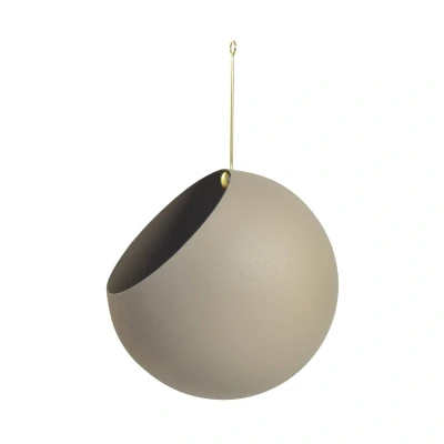 Abbildung von AYTM Blumentopf Globe, hängend, Ø 21 cm, grau, Aluminium