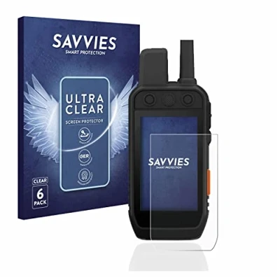 Abbildung von Savvies 6 Stück Schutzfolie für Garmin Alpha 200 K Displayschutz Folie Ultra Transparent