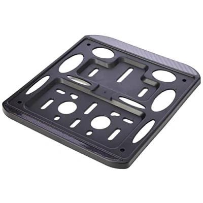 Abbildung von 4R Quattroerre.it 16107 Universal Kennzeichenhalter für Motorrad, Schwarz Carbon