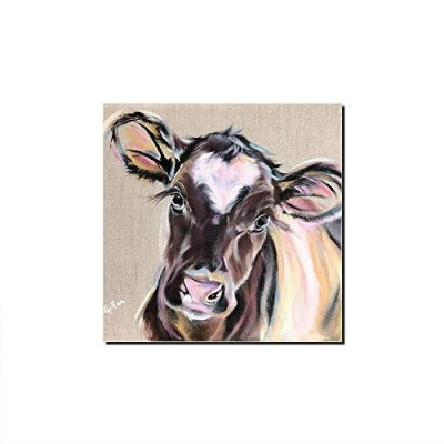 Abbildung von Annick Goutal Bunte Kuh Wandkunst Tier Leinwand Ölgemälde Graffiti Bild Pop Drucke Für Wohnkultur (50 x 50 cm)
