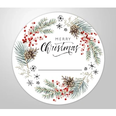 Abbildung von Clever Kauf 24 Etiketten 24x hochwertige &quot;Merry Christmas&quot; XL