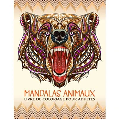 Abbildung von Mandalas animaux Livre de coloriage pour adultes: Des coloriages relaxants et anti stress Grand Format A4 Créativité, concentration détente avec dessins à colorier adulte
