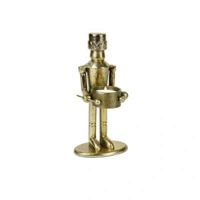 Abbildung von Lambert Taiko Nussknacker Kerzenst. antik Gold, H 21cm