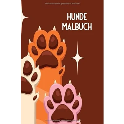 Abbildung von Hunde Malbuch: Malbuch mit 100 Seiten und 50 verschiedenen Motiven zum Ausmalen für Kinder