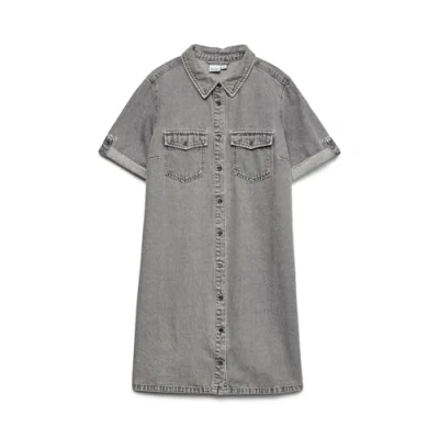 Abbildung von Vero Moda Vmjennie Jeanskleid, Damen, Größe: Small, Medium grey denim