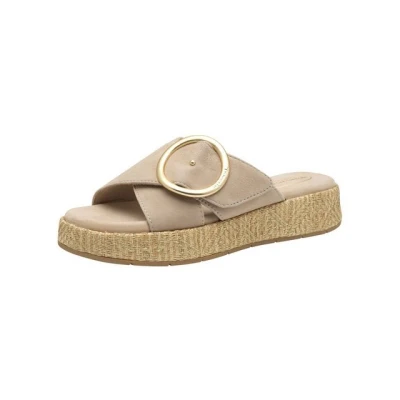 Abbildung von Tamaris Pantolette flach, Damen, Größe: 38, Beige Schuhe