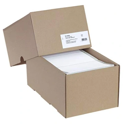 Abbildung von HERMA 8292 Computeretiketten endlos perforiert, 147,32 x 99,2 mm, 1 bahnig, 3000 Stück, selbstklebend, Endlosetiketten Aufkleber mit Führungslochrand, matt, blanko Papier Computer Etiketten, weiß