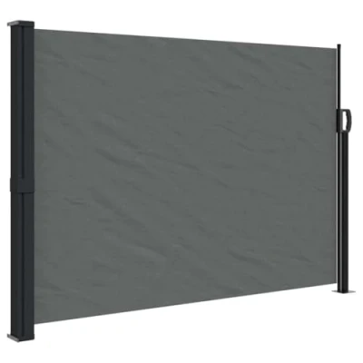 Abbildung von vidaXL Seitenmarkise, Wandmarkise mit PU Beschichtung, Sichtschutz für Balkon Terrasse Garten, Windschutz Markise, Ausziehbar Anthrazit Polyester