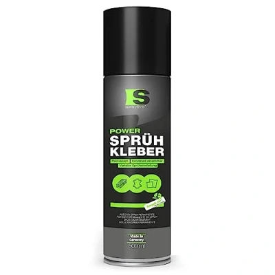Abbildung von Spraytive 1 x 500ml Power Sprühkleber: Für Textilien, Vlies, Schaumstoff, Leder, Dachhimmel, Teppich, Papier &amp; mehr Stark permanent haftend mit variabler Sprüheinstellung