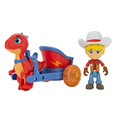 Abbildung von Jazwares Spielfigur DNR0010 Dino Ranch, Spielset, Figur mit Dino, Jon und Blitz