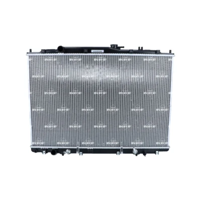 Abbildung von NRF 56053 Kühler, Motorkühlung Aluminium 760 500 27 mit Anbauteilen Kühlrippen gelötet