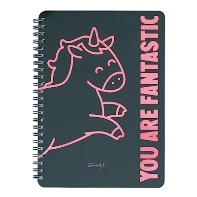 Abbildung von Mr. Wonderful Notizbuch A5 Einhorn schwarz you are fantastic