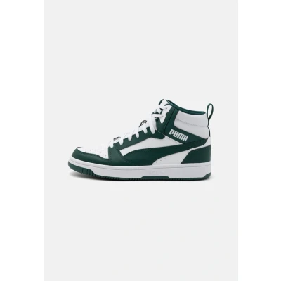 Abbildung von Puma Rebound V6 Unisex Sneaker high, Größe: 37, White/dark myrtle Hochwertiges lederimitat
