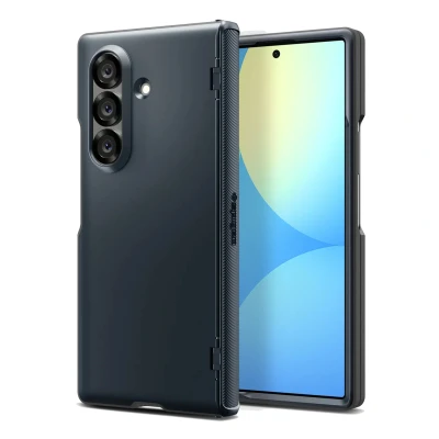 Abbildung von Spigen Slim Armor Pro MagFit Hülle für Samsung Galaxy Z Fold 7, MagSafe kompatibel mit [SecuLink] Metallverbindung am Scharnier sicheren Halt Metal Slate