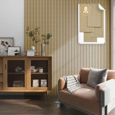 Abbildung von neu.holz 3D Wandpaneel, (Set, 8 tlg) »Vang« Akustik Wandpaneel Eiche, hell 5,76m²
