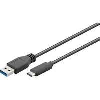 Abbildung von Goobay 55468 USB A auf C Kabel 1,8m / Handykabel 480 Mbits Ladekabel 2.0 zu Type Adapterkabel 5V 3A Samsung Galaxy &amp; iPhone Schwarz 1,8 Meter