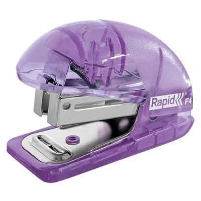 Abbildung von Esselte Rapid Mini Tacker, Beladung von oben, 10 Blatt Kapazität, integrierter Heftklammerentferner, zur Schreibtischorganisation, inkl. Heftklammern, Colour&#039;Breeze Serie, Lavendel, 5001532
