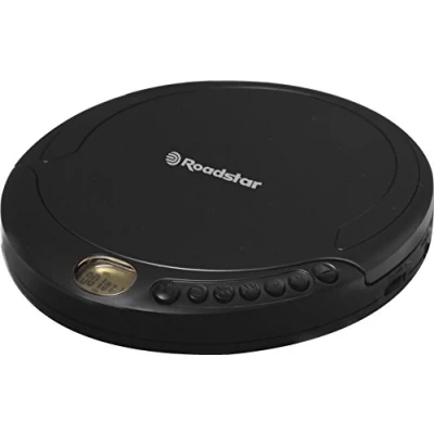 Abbildung von Roadstar tragbarer CD Player mit Antishock und Autoresume, inkl. Ohrhörer (Wiederaufladbar, Programmierbar, Zufällige Wiedergabe, Titel wiederholen)