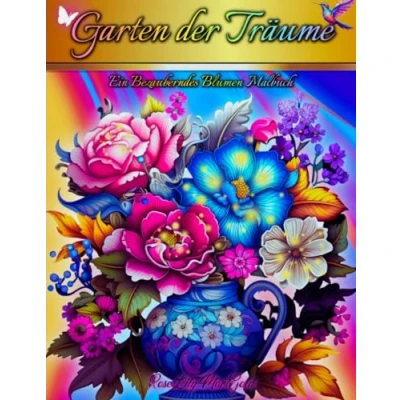 Abbildung von Garten der Träume: ein Bezauberndes Blumen Malbuch: Entspannen und Erholen Sie sich mit Wunderschönen Blüten. Blumiges Entkommen für Entspannung Kreativität