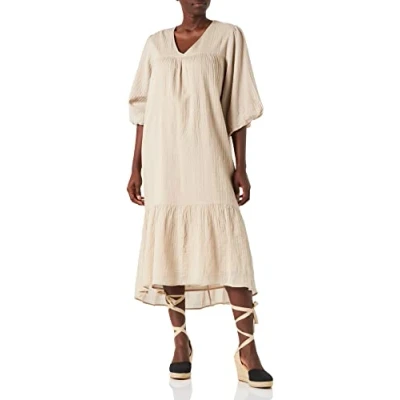 Abbildung von Noa Damen Organic Cotton Gauze Dress, Castle Wall, 42 EU