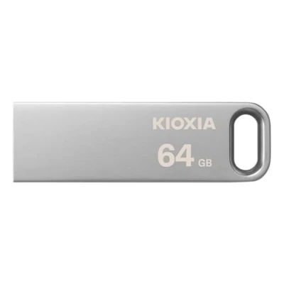 Abbildung von KIOXIA TransMemory U366 USB Flash Drive 64GB 3.0 Dateiübertragung auf PC/MAC, Metall, LU366S064GG4