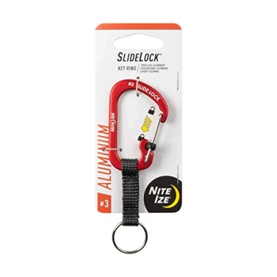 Abbildung von NiteIze CSLAW3 10 R6 Schlüsselanhänger mit Karabiner, Gurtband, Red, Einheitsgröße